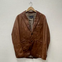 【NPA】36サイズ BANANA REPUBLIC バナナリパブリック レザー テーラードジャケット ブラウン 革のサムネイル