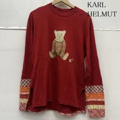 カールヘルム ロンT カットソー 赤  パッチワーク アンティーク くま レディース 表記無し ISItems【USED】【古着】【中古】50161039のサムネイル