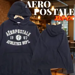 AEROPOSTALE エアロポステール デカロゴ プルオーバーパーカー XLサイズ ライトブラックのサムネイル