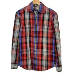 【中古】　Vivienne Westwood　チェックシャツ　長袖　トップス　レギュラーカラー　ワンポイント　古着　/4304のサムネイル