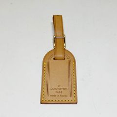【新品】 ルイ・ヴィトン ネームタグ ベージュ キーホルダー LOUIS VUITTON【ルイヴィトン】ネームタグ ヌメ革 ブラウン ゴールド