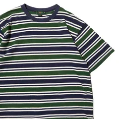 90's Jクルー ボーダー クルーネック コットン Tシャツ 半袖 (M) 緑×紺×白 無地 マルチカラー 90年代 旧タグ オールド 巨人タグ J.CREW アメリカ古着 USED ビンテージ ヴィンテージのサムネイル