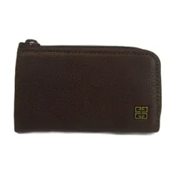 ジバンシィ GIVENCHY コインケース 小銭入れ レザー L字ファスナー ロゴ 茶色 ブラウン /XZ ■GY18のサムネイル