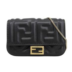 FENDI ナノバゲット ブラック ミニショルダーバッグ※最終値下げ - メルカリ
