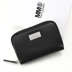 MM6 MAISON MARGIELA エムエムシックス メゾン マルジェラ ウォレット 二つ折り財布 ニューメリック レザー ジップウォレット SA5UI0031 P8873 メンズ ユニセックス ブラック カーフレザー コンパクト コインケース カード収納のサムネイル