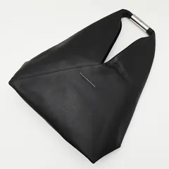 MM6 MAISON MARGIELA エムエムシックス メゾン マルジェラ ハンドバッグ バッグ ジャパニーズ JAPANESE ジュエルハンドル クラシック SB6WD0043 P7255 メンズ ユニセックス ブラック レザー 白ステッチ トライアングルのサムネイル