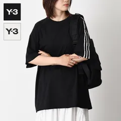 Y-3 ワイスリー Tシャツ トップス RAW EDGE 3 STRIPES SHORT SLEEVE TEE KQ9793 KS9748 レディース ユニセックス ブラック ホワイト コットン Yohji Yamamoto カットオフ加工 スリーストライプスのサムネイル