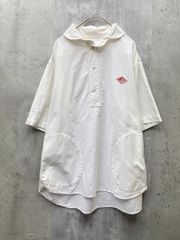 DANTONダントン ラウンドカラープルオーバーシャツ ベージュ40サイズ