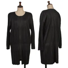プリーツプリーズPLEATS PLEASE プリーツノーカラーダブルジップジャケット 黒4のサムネイル