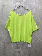 新品 bohmal ボマール 前後2WAYシアー Tシャツ 半袖 スクープネック sizeLL-3L/ライム ■◆ レディースのサムネイル