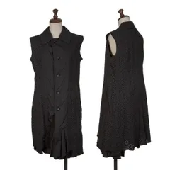コムコム コムデギャルソンCOMME des GARCONS 製品洗いパンチングノースリーブコート 黒XSのサムネイル