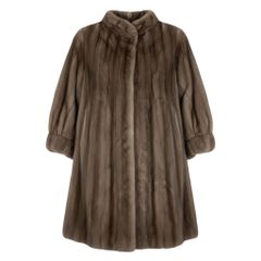 50j24 最高級毛皮 パステルミンク ミンクコート 毛皮コート セミロング