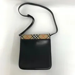 BURBERRY バーバリー ショルダーバッグ ノバチェック ブラック レザー レディースのサムネイル