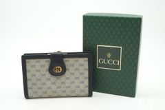 GUCCI オールドグッチ 長財布 マイクロGG PVC&レザー ベージュ - メルカリ