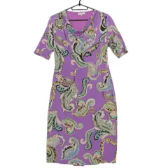 美品✨ETRO　エトロ　総柄ストレッチワンピース　パープル系　44サイズ 2026年最新】エトロワンピースの人気アイテム - メルカリ