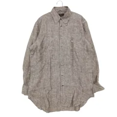 ETRO エトロ 長袖シャツ リネン100% ロゴ刺繡 ワンポイント ボタンダウン ドレスシャツ 41【XL】 メンズ 【中古】のサムネイル