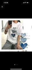 Sew b ハート プリンティング 半袖 Tシャツ FREEのサムネイル