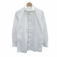 ボッテガヴェネタ BOTTEGA VENETA カジュアルシャツ 長袖 39 M 白 無地 パイピングカラー /SY43 ■GY03のサムネイル