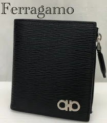 Salvatore Ferragamo サルバトーレ フェラガモ 二つ折り財布 レザー ブラック  ブラック  メンズ _255067のサムネイル
