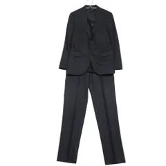 green label relaxing グリーンレーベルリラクシング スーツ セットアップ ストライプ柄 2B ピークドラペル ノータック ネイビー 42-72【XS】 メンズ 【中古】