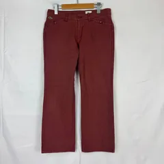 90s LACOSTE ラコステ ワイド パンツ レッド ワンポイント ロゴ ボトムス カジュアル 綿100% コットン スポーツ アメカジ  42 NA66のサムネイル
