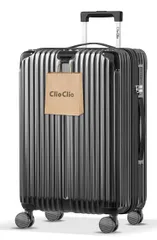 [ClioClio] スーツケース キャリーケース キャリーバッグ 拡張機能付 超軽量 静音 鏡面加工 【360度回転  取り外す可能】 ABS＋PC 耐衝撃 防盗ファスナー TSAローク搭載 旅行 ビジネス 出張 (グレー, Lサイズ（7泊~長期旅行／1 0のサムネイル