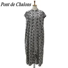 Pont de Chalons ポンデシャロン リーフプリントワンピース ブラック系のサムネイル