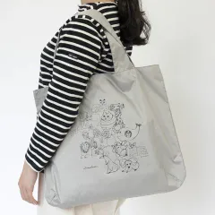 【新品】ポケッタブル エコバッグ/スケッチZOO/グレー/リサ・ラーソン/折りたたみバッグ/サブバッグ/Lisa Larson/ズー/動物園/灰色/グレイ/可愛い/カワイイ/かわいい/お洒落/オシャレ/おしゃれのサムネイル