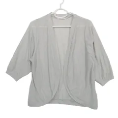 TAKEO KIKUCHI タケオキクチ THE SHOP TK ザ ショップ ティーケー カーディガン トッパー 七分袖 薄手 カットソー 羽織り トップス ライトグレー F【M】 レディース 【中古】のサムネイル