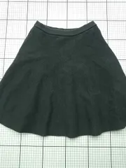 ◇ Θ ユナイテッドアローズ UNITED ARROWS フレア スカート Aライン ウエストゴム ブラック系 レディース E  【1604220002883】