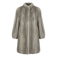 72a15 EMBA エンバ シルバーフォックスコート サイズF 本毛皮 Fox Fur