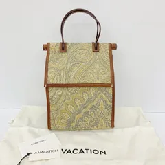 A VACATION ア バケーション LUNCH PAISLEY バッグ ハンドバッグ 鞄 ペイズリー 手持ち 美品 レディース イエロー系 カバン IF19376■のサムネイル