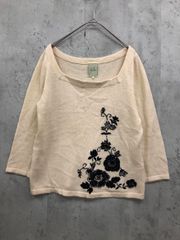 Sybilla シビラ ニット 半袖 トップス 花モチーフ - メルカリ