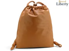 【未使用】ロエベ LOEWE ヤゴ ノット アナグラム ドローストリング バックパック リュックサック 巾着型 ブラウン レザー 304.10.J94のサムネイル