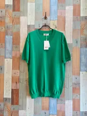 タグ付き新品) Vネック グリーン ニットTシャツのサムネイル