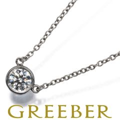 鑑定書付Tiffanyバイザヤード0.21ct K18RGダイヤモンドネックレス 