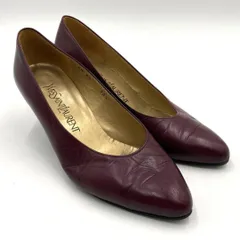 YSL イヴサンローラン パンプス 36 レザー パープル ゴールド Yves Saint Laurentのサムネイル