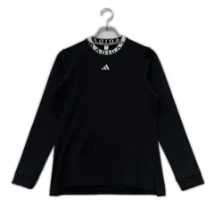 未使用品 レディース アディダスゴルフ adidas GOLF 長袖シャツ L 黒 ブラック モックネック 秋冬のサムネイル