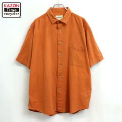 『KEBOZ』 セットアップ　半袖シャツ　ワークシャツ　パンツ　オレンジ　L KEBOZ』 セットアップ 半袖シャツ ワークシャツ パンツ オレンジ L