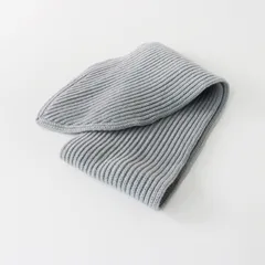 定価20900円 2024AW マーガレットハウエル MARGARET HOWELL WOOL CASHMERE ウールカシミヤ ニットスカーフ グレー／【2400015005683】のサムネイル