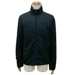 極 美品 PRADA プラダスポーツ ジップアップ ナイロンジャケット ジャンパー アウター サイズ46 メンズ ブラック 36395のサムネイル