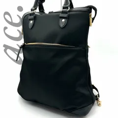 【B5547】 ace. エース 2way リュック エルビーサック バックパック ハンドバッグ ビジネス ブラック ナイロン レディースのサムネイル