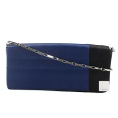 【CHANEL】シャネル チョコバー チェーンショルダー A17829 サテン 青 レディース ショルダーバッグのサムネイル