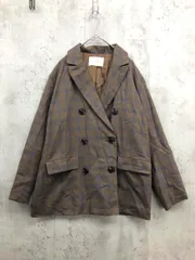 archives アルシーヴ 2135011 チェックダブル ジャケット sizeM/キャメル  ■■ レディースのサムネイル