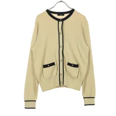 未使用 allureville アルアバイル 長袖 パイピング カーディガン 2 ベージュ レディース 古着のサムネイル