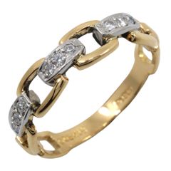 K18 Pt900 ダイヤ0.2ct ハーフコンビリング 14号 18金プラチナ - メルカリ