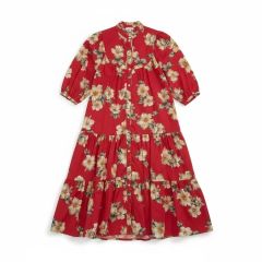 ピンクハウス ワンピース 花柄 ロング リボン ピコフリル 大きいサイズ
