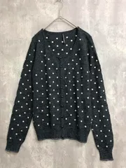 gaminerie ギャミヌリィ ドット 刺繍 カーディガン sizeM/チャコール系 ◆■ レディースのサムネイル