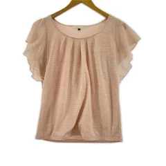 PROPORTION BODY DRESSING プロポーションボディ ドレッシング ボーダー フリルスリーブ 半袖カットソー size3/ピンク系のサムネイル
