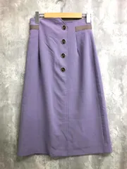 PROPORTION プロポーション ボディドレッシング 121-0220953 アシメタイト スカート sizeM/薄紫 ■■ レディースのサムネイル